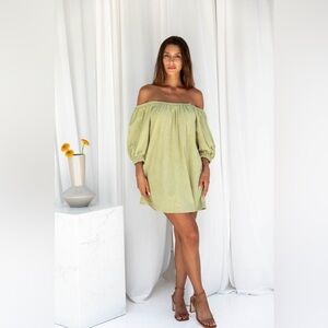 GIRL & THE SUN REFRESH MINI DRESS S
GREEN CORDUROY PUFF SLEEVE 10/12